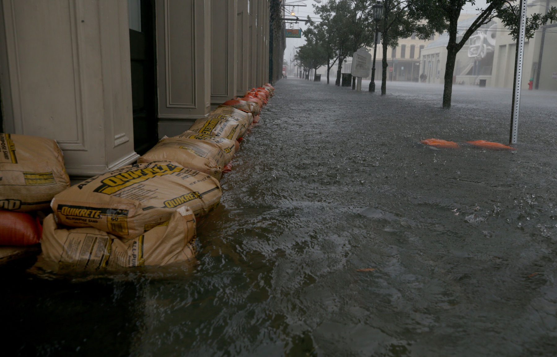 Harvey flooding downtown Galveston